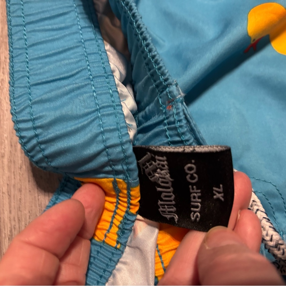 Molokai Kids Blue Duck Print Swim Shorts size xl - Picture 2 of 3